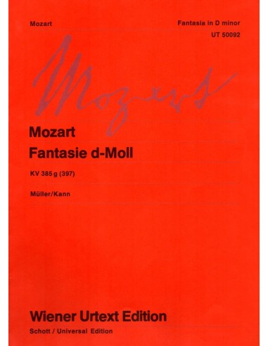 Mozart Fantasia K 385 in Re Minore