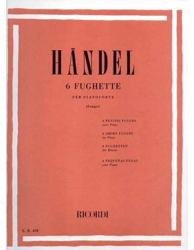Handel 6 Fughette (Edizione Ricordi)