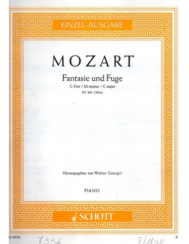 Mozart Fantasia e fuga K 394 in Do...