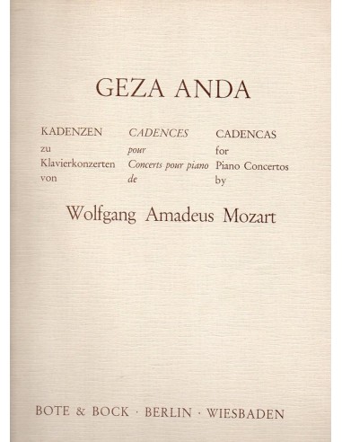 Mozart Geza Anda (Cadenze per i...