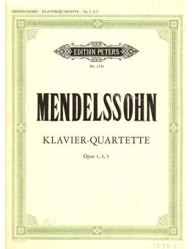 Mendelssohn Piano Quartetto  Op. 1/2/3