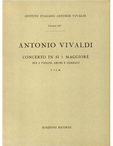 Vivaldi Concerto in sib magg. F. 1 N°40