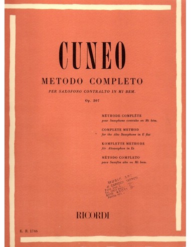 Cuneo Metodo completo Op. 207