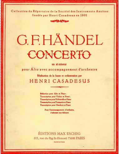 Handel Concerto in Si minore