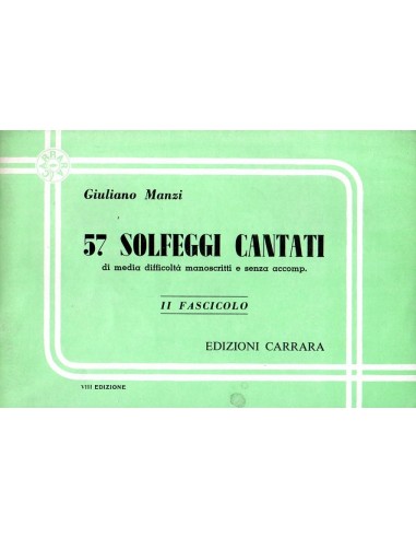 Manzi 57 Solfeggi cantati Vol. 2°...