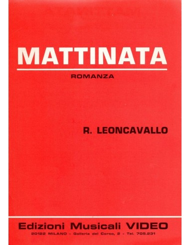 Mattinata (Romanza) (Linea melodica e...