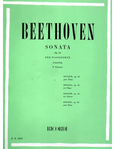Beethoven Sonata Op. 54 (Edizione...