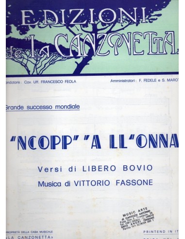 Ncopp''a ll'onna (Canto e Pianoforte)