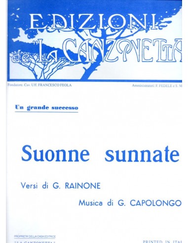 Suonne sunnate (Canto e Pianoforte)