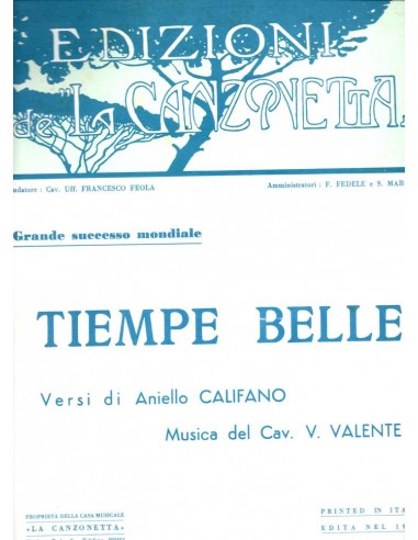 Tiempe belle (Canto e Pianoforte)
