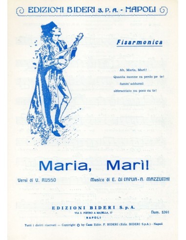 Maria Marì (Linea melodica e accordi)