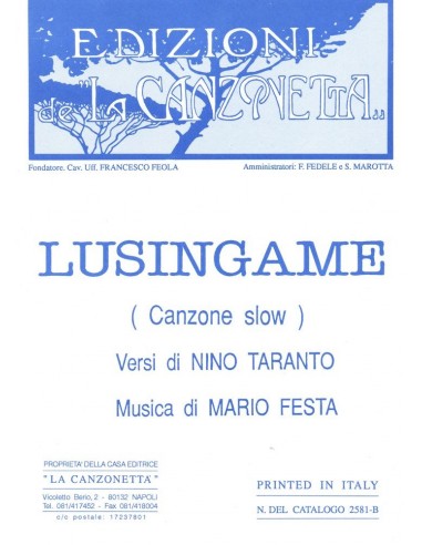 Lusingame (Linea melodica e accordi)