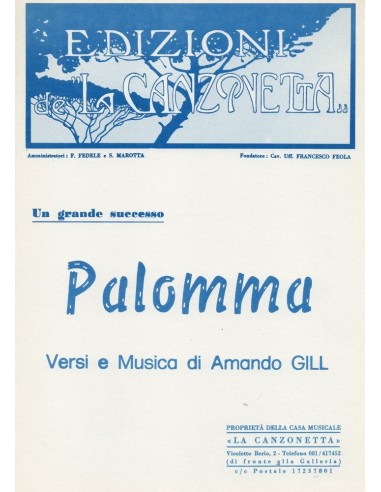 Palomma (Linea melodica e accordi)