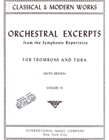 Orchestral Excerpts per trombone Vol. 9°