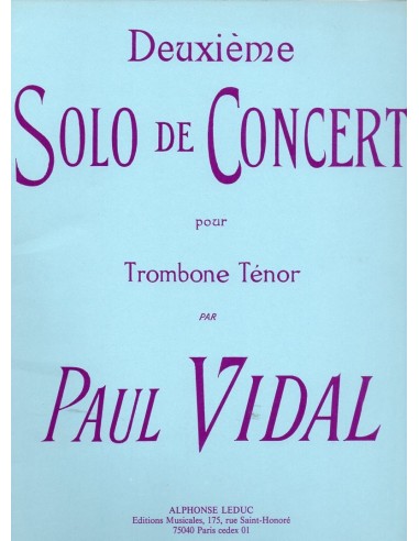 Vidal Deuxieme Solo de concert