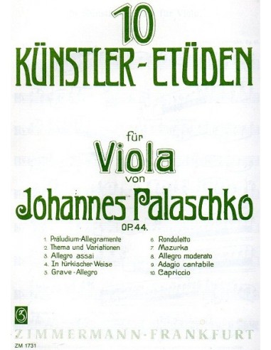 Palaschko 10 Studi Op. 44