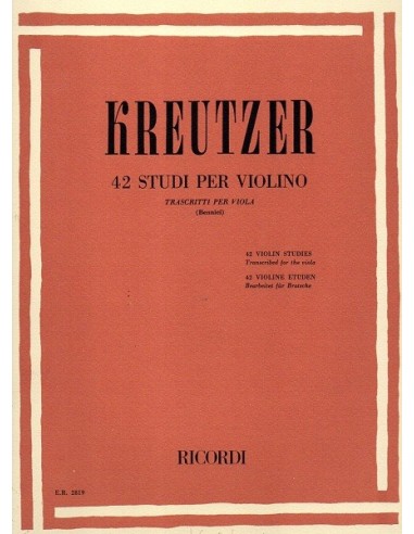 Kreutzer 42 Studi per viola