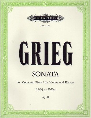 Grieg Edvard Sonata in Fa maggiore N°...