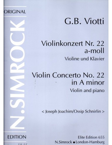 Viotti Concerto N° 22 in La minore
