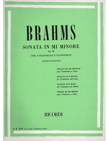 Brahms Sonata in mi minore op. 38