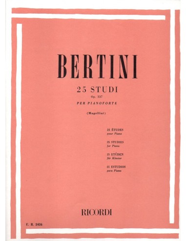 Bertini 25 Studi Op. 137