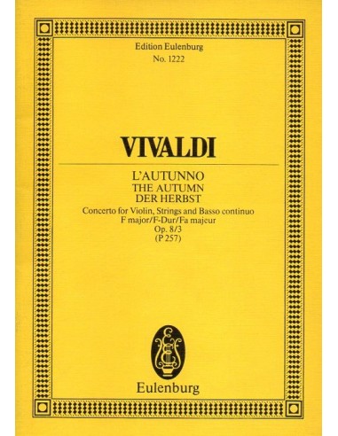 Vivaldi L'autunno (Partitura da Studio)