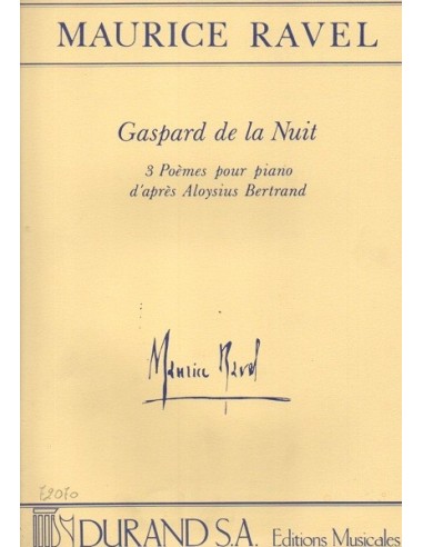 Ravel Gaspard de la nuit (3 poemes...