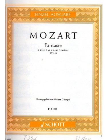 Mozart Fantasia K 396 in Do minore...