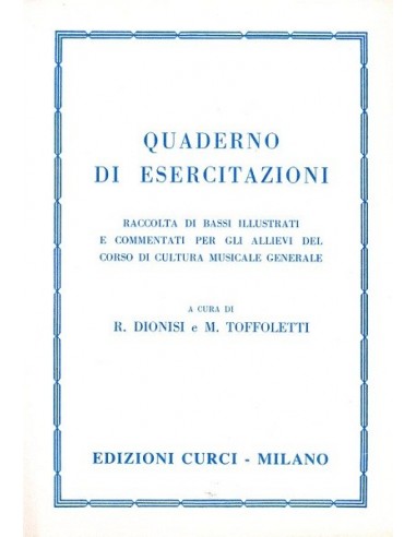 Dionisi / Toffoletti Quaderno di...