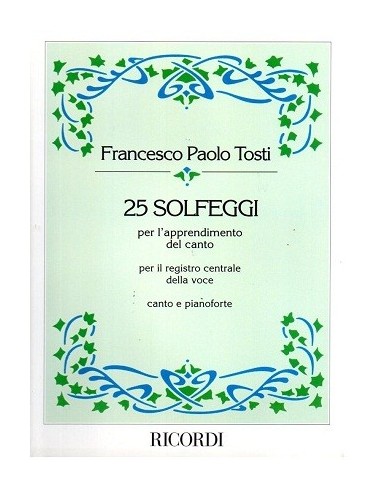 Tosti Francesco Paolo 25 Solfeggi per...