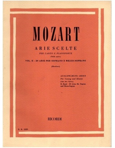Mozart Arie scelte Vol. 2° per...