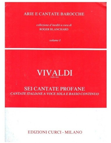 Vivaldi 6 Cantate profane Vol. 1°...