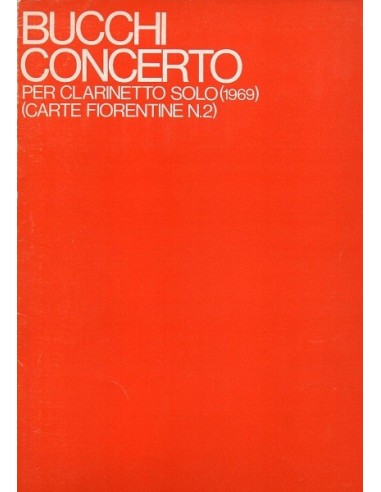 Bucchi Concerto per clarinetto solo 1969