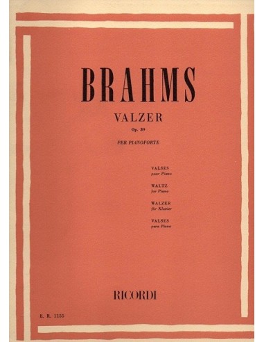 Brahms Valzer Op. 39 per pianoforte