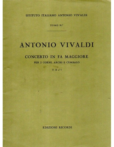 Vivaldi Concerto in FA Maggiore per 2...
