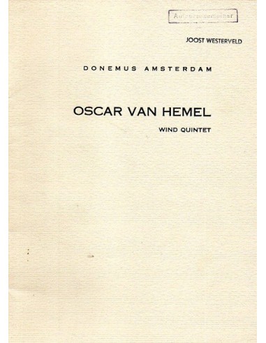 Van Hemel Wind quintet per Flauto...