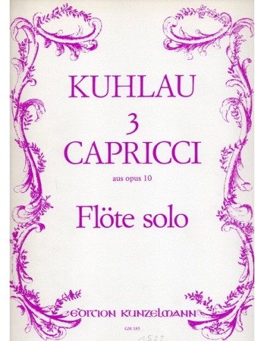 Kuhlau 03 Capricci Op. 10 per Flauto...