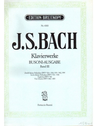 Bach Klavierwerke Band III Preludi...