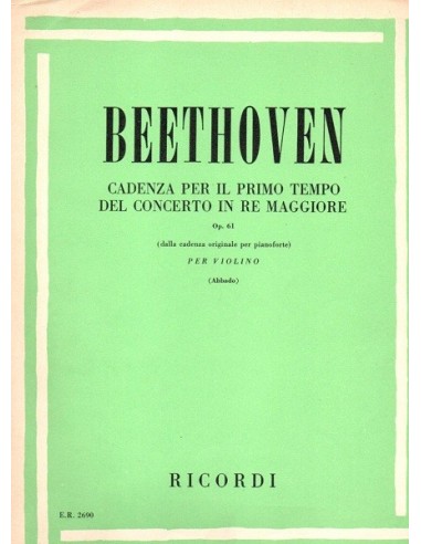 Beethoven Concerto in Re Maggiore Op....