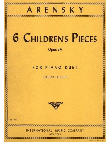 Arensky 6 Children's pieces Op. 34...