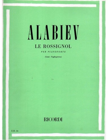 Alabiev Le Rossignol per Pianoforte