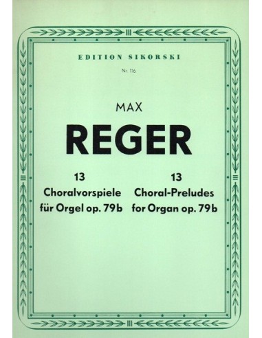Reger 13 preludi corali Op. 79b per...