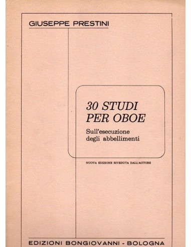 Prestini 30 Studi per Oboe...