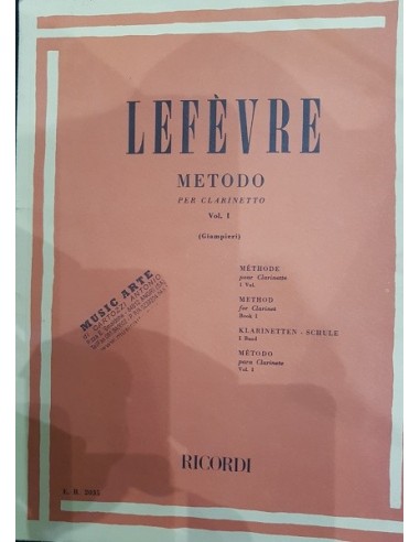 Lefevre Metodo per clarinetto Vol. 1°...