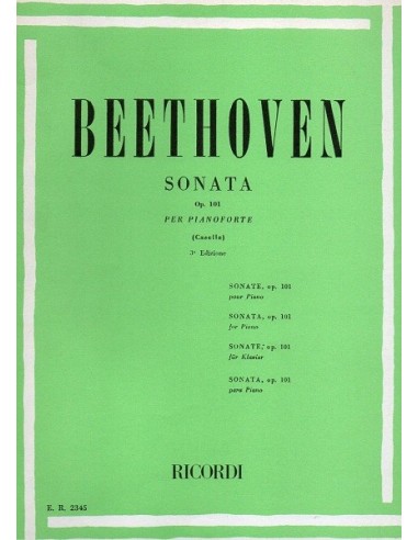 Beethoven Sonata op. 101 in La maggiore