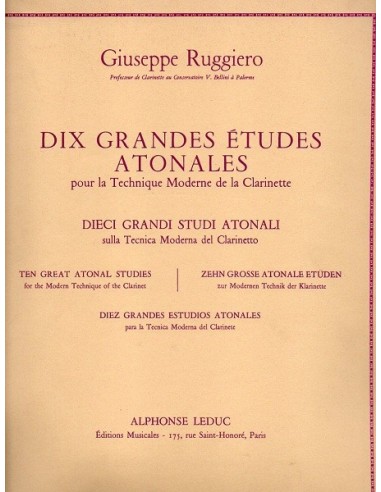 Ruggiero10 Grandes Etudes atonales