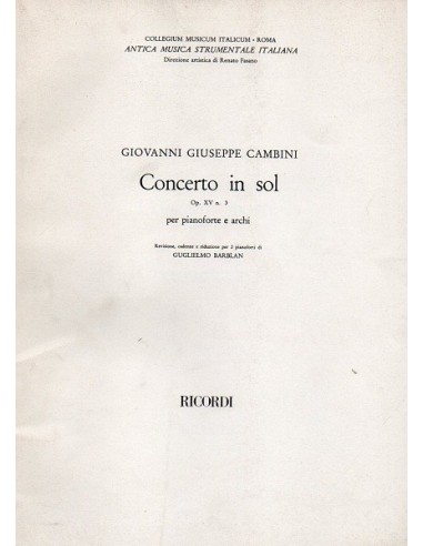 Cambini Concerto in sol op. XV N. 3