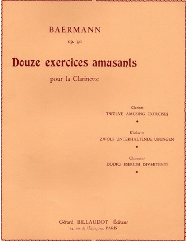 Baermann Douze exercices jmusant Op....