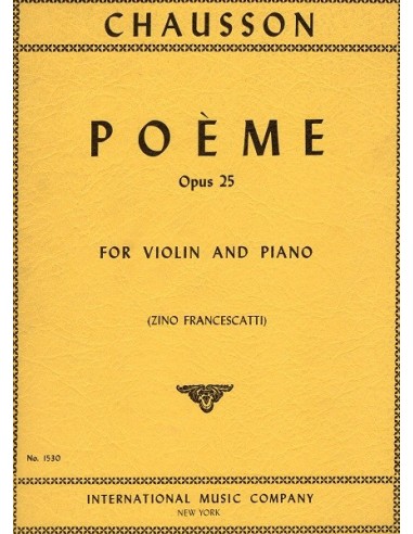Chausson Poeme Op. 25