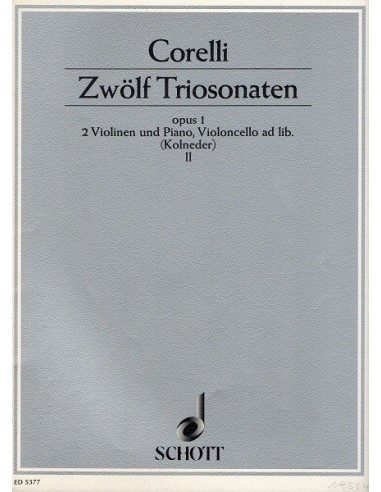 Corelli 12 Sonate Op. 1 Vol. 2° da 4 a 6